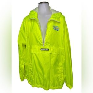 Members only SpongeBob SquarePants hi-liter yellow windbreaker L